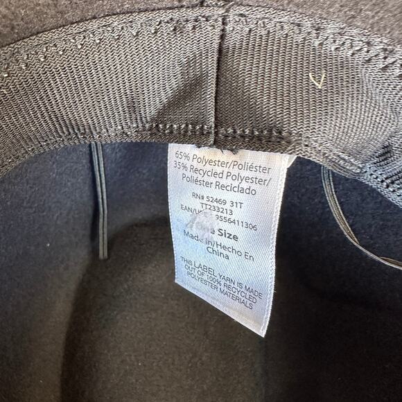 Black Felt Cowboy Hat Wide Flat Brim One Size Festival Hatband Cowgirl Vegan NEW - Picture 8 of 8